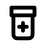 Prescription Bottle Medical SVG Icon